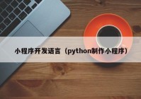 小程序开发语言（python制作小程序）